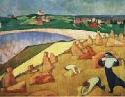 Emile Bernard Harvest on the Edge of the Sea oil painting